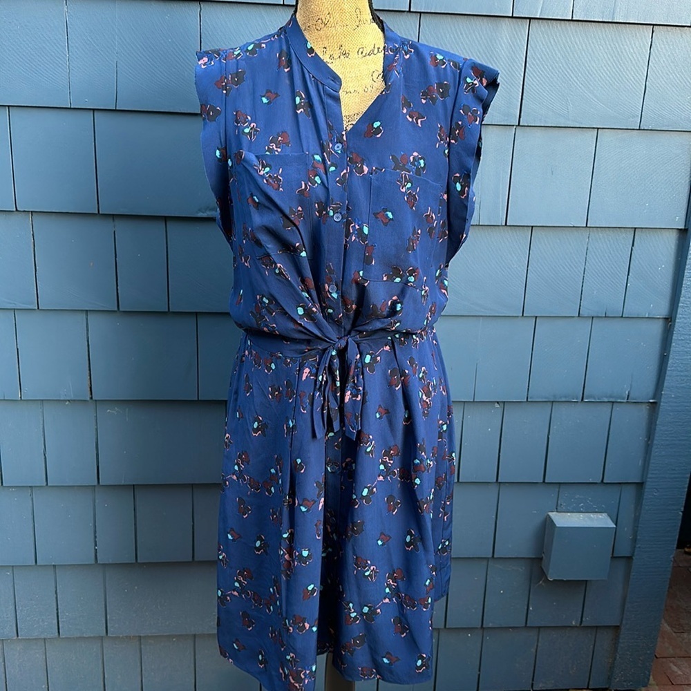 💙💙💙Anthropologie Rebecca Taylor dress 12 large NWOT blue